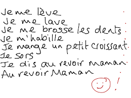 Je ne me change pas le soir. Je Me Leve Je Me Lave Language French Showme
