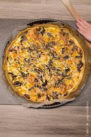 Quiche D Automne Aux Champignons Lardons Et Cheddar Recette Quiche Recette Lardon Recettes De Cuisine