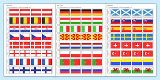 Euro 2020 Flag Paper Chain Teacher Made