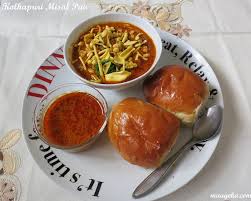 This video shows how to make popular maharashtrian spicy vegan curry called misal. Kolhapuri Misal Pav Recipe Spicy Tomato Stew With Sprouts Maayeka