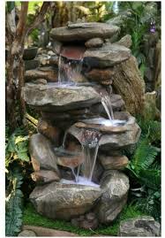 Outdoor Waterfall Fountain And Complete Pondless Water Kit Faux Rock Waterfall For Sale Online Ebay