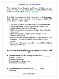 Download mcqs in pdf for free. Computer Networks Multiple Choice Questions With Answers Doc