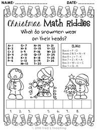 These 25 christmas riddles are going to create the holiday atmosphere and boost your brain power. Christmas Math Riddle Printables By Tied 2 Teaching Tpt