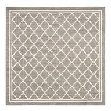 Unique loom outdoor modern collection rustic colorful abstract transitional indoor and outdoor flatweave multi square rug (6' 0 x 6' 0). Dark Grey Beige Aldona Indoor Outdoor Rug 200 X 200 Cm Square Brandalley