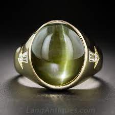 Green Chrysoberyl Cat S Eye Gent S Ring 30 1 5606 Smykker Kobber