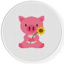 Maybe you would like to learn more about one of these? Charts Club Members Only Baby Pig Cross Stitch Pattern Daily Cross Stitch