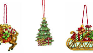 Cross stitch pattern detail information: Cross Stitch Tree Skirt Kits