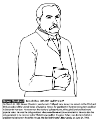 The first democrat elected after the civil war, grover cleveland was the only president to leave the white house and return for a second term four years later. U S President Grover Cleveland Coloring Page Crayola Com