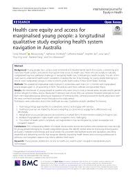 Health connection is a brand new healthcare clinic on yarra lane south yarra. Pdf Health Care Equity And Access For Marginalised Young People A Longitudinal Qualitative Study Exploring Health System Navigation In Australia