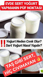 Evde Tas Gibi Sert Yogurt Nasil Yapilir Tam Kivaminda Puf Noktalari Ile Yogurt Yemek Donmus Yogurt