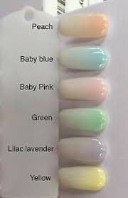 This peach is the sharpest out of all of them. Ombre Powder Acrylic Nails Pink Peach Blue Green Larvender Yellow 2 Oz Jar Ebay
