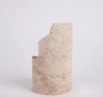 Candelabro de travertino beige, candelabro de piedra natural ...