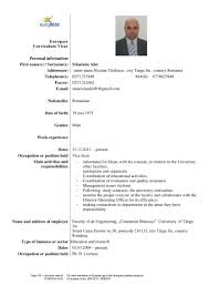23 Europass Cv Example Free To Edit Download Print Cocodoc
