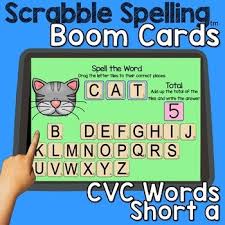 Boom Cards Scrabble Spelling Cvc Words Short A By Miss Rainbow Education Spelling Cvc Words Cvc Words Scrabble Spelling