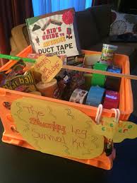 Send beary best wishes, adorable teddy bear gift baskets & gifts $59.95 melt their heart with delicious, mouthwatering sweets and this soft white teddy bear. Broken Leg Activity Basket Get Well Baskets Broken Leg Care Package