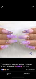 All the carefree pieces of summer in a manicure. Fairy Sparkle Pink Bling Nails Purple Ombre Nails Bling Nails