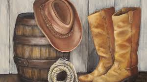 At artranked.com find thousands of paintings categorized into thousands of categories. Cowboy Hat Boots Rustic Still Life Acrylic Painting Live Tutorial Youtube