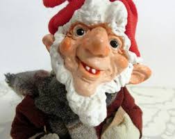 Rare! Vintage 1985 SIMPICH Skiing Elf "hanski" Character Doll/ Collectible  American Art Figurine/ Colorado Puppet Ski Lover Memorabilia Gift