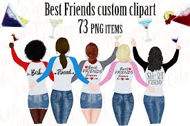Download Best Friend Clipart Portret Creator Bachelorette Party Girls 293506 Illustrations Design Bundles