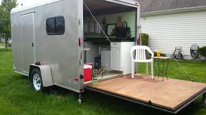 See more ideas about utility trailer, camping trailer, kayak trailer. Woman Converts Cargo Trailer Into Stealthy And Cozy Off Grid Rv