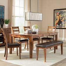 Most relevant most popular alphabetical price: 13215 6 Piece Mango Wood Dining Room Set Sadler S Home Furnishings Table Chair Set With Bench