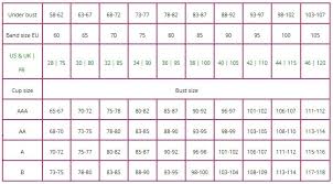 Small Bra Size Chart Find Out If Youre An Aaa Aa A Or A