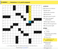 Ny times is most popular newspaper in the usa. Homeboy Industries If You Re Looking For A Brainteaser Today We Can Give You A Head Start On The Los Angeles Times Daily Crossword Puzzle Hint Check Out 9 Down View The