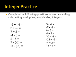Add subtract multiply divide integers worksheet pdf,add subtract multiply divide positive and negative integers worksheet. Multiplying And Dividing Integers Worksheet Www Robertdee Org
