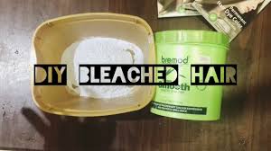 Be realistic about bleaching your hair. Diy Bleached Hair Mixing Bremod Bleach Powder And Bremod Developer Youtube