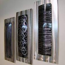Modern Metal Sculpture Wall Sculpture Art Abstract Metal Wall Art Silver Metal Wall Art
