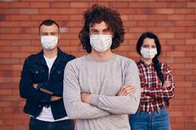 You pushing your damn religious views on me. Premium Photo Young Guy In Medical Mask Crossing Arms And Talking With Friend While Standing Near Brick Wall And Keeping Social Distance During Coronavirus Pandemic