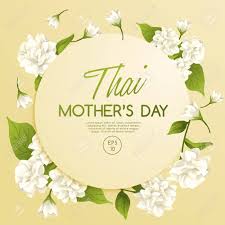 Email a mother's day animated cards to make her smile and laugh. Happy Thai Mother S Day Card Template With White Jasmine Vector Royalty Free Cliparts Vectors And Stock Illustration Image 104824243