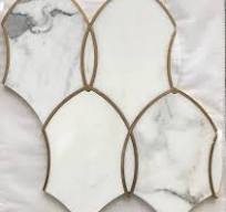 Net Gentle Backsplash Waterjet Mosaic Tile Calacatta and ...