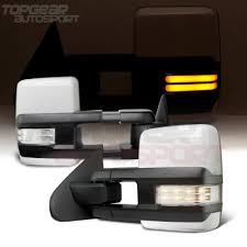 2017 silverado 1500 tow mirrors. Chevy Silverado 2014 2018 White Towing Mirrors Clear Led Lights Power Heated A128osao221 Topgearautosport