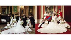 Zu ihren gästen werden rund 40 gekrönte häupter aus dem ausland zählen. Royale Hochzeitsbilder Im Vergleich Meghan Markle Und Prinz Harry Vs Kate Middleton Und Prinz William Vogue Germany