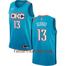 2020/21 season, la clippers, la clippers 2020/21 season, paul george, paul george 2020/21 season. Oklahoma City Thunder Trikot Paul George 13 2018 19 Nike City Edition Blau Swingman Herren