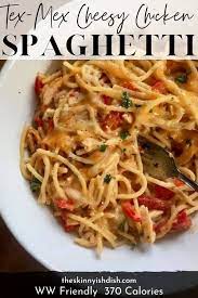 Tex Mex Cheesy Chicken Spaghetti Recipe Cheesy Chicken Cheesy Chicken Spaghetti Spicy Spaghetti