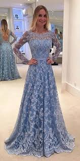 Gorgeous Long Sleeves Sky Blue Lace Long Prom Dress Formal Evening Dress Thumbnail 1 Prom Dresses Long With Sleeves Blue Lace Prom Dress Prom Dresses Modest