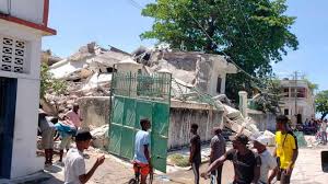 The death toll from a 7.2 magnitude earthquake in haiti has surpassed 700, with at least 2,800 a view of a collapsed building following an earthquake, in les cayes, haiti, in this still image taken. Nn1xhd3bppffzm
