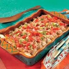 Cream of chicken soup, combined with pace® picante sauce, sour cream and chili powder make the perfect, creamy chicken and cheese enchiladas that the whole family will 1 can (10 1/2 ounces) campbell's® condensed cream of chicken soup or 98% fat free cream of chicken soup. Campbell S Kitchen Creamy Chicken Enchiladas Printer Friendly Allrecipes Com