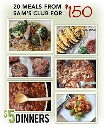 20 Meals From Sam S Club For 150 Recipes Printable Shopping Lists Budget Meals Meals Recipes