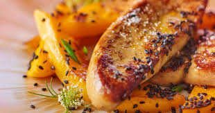 Foie Gras Poele A La Mangue Et Sesame Noir Recettes Recettes De Cuisine Recette Recette Foie Gras