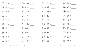 181 klassenarbeiten, 80 übungsblätter, 8 lernhilfen, 1 tests für die grundschule 2. Kopfrechenblatter Fur Minusaufgaben Im Zr 100 Mathe 2 Klasse Mathe Grundschule