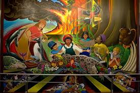 The denver airport murals artist's name is leo tanguma. Denver Airport Murals Morbid Images Mountain Weekly News
