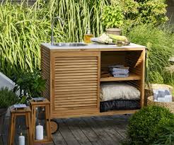 Outdoor Kuche Teakholz Aussenkuche Beton Look Teak Teak Holz Outdoor Kuche