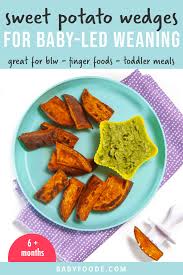 Bake it for 45 minutes or until tender, and the skin is wrinkled. Sweet Potato Wedges For Baby Led Weaning Baby Foode