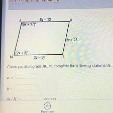 1 unit 7 quadrilaterals geometry. Jklm Is A Parallelogram