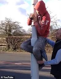 What happens if you get stuck on a pole? Pole Challenge Is Latest Viral Trend But Can You Get Out Of It Daily Mail Online
