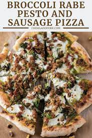 Broccoli Rabe Pizza Recipe Chisel Fork Recipe Pumpkin Recipes Dinner Sausage Pizza Recipe Sausage Pizza