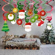 A wide variety of christmas ceiling hanging decorations options are available to you, such as lighting solutions service, material, and warranty(year). 30 Pieces Christmas Hanging Swirl Decoration Kit Ceiling Swirl Decoration Christmas Tree Snowman Socks Gift Box Pentagram For Christmas Party Decoration Amazon Co Uk Home Kitchen
